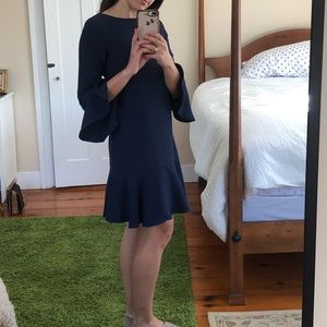 Never worn Sail to Sable Navy Flounce Dress